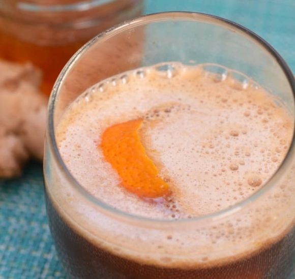 Ginger-marmalade Pu-erh Iced Tea